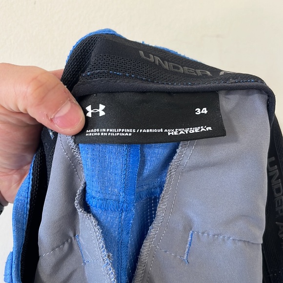 Under Armour Men’s Blue Showdown Flat Front Shorts Size 34 - Picture 9 of 9